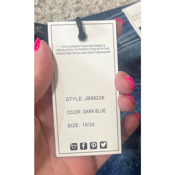 NWT Judy Blue Mid Rise Speckled Fit Stretchy Jeans Cuffed Normcore y2k 15/32 - Picture 6 of 8